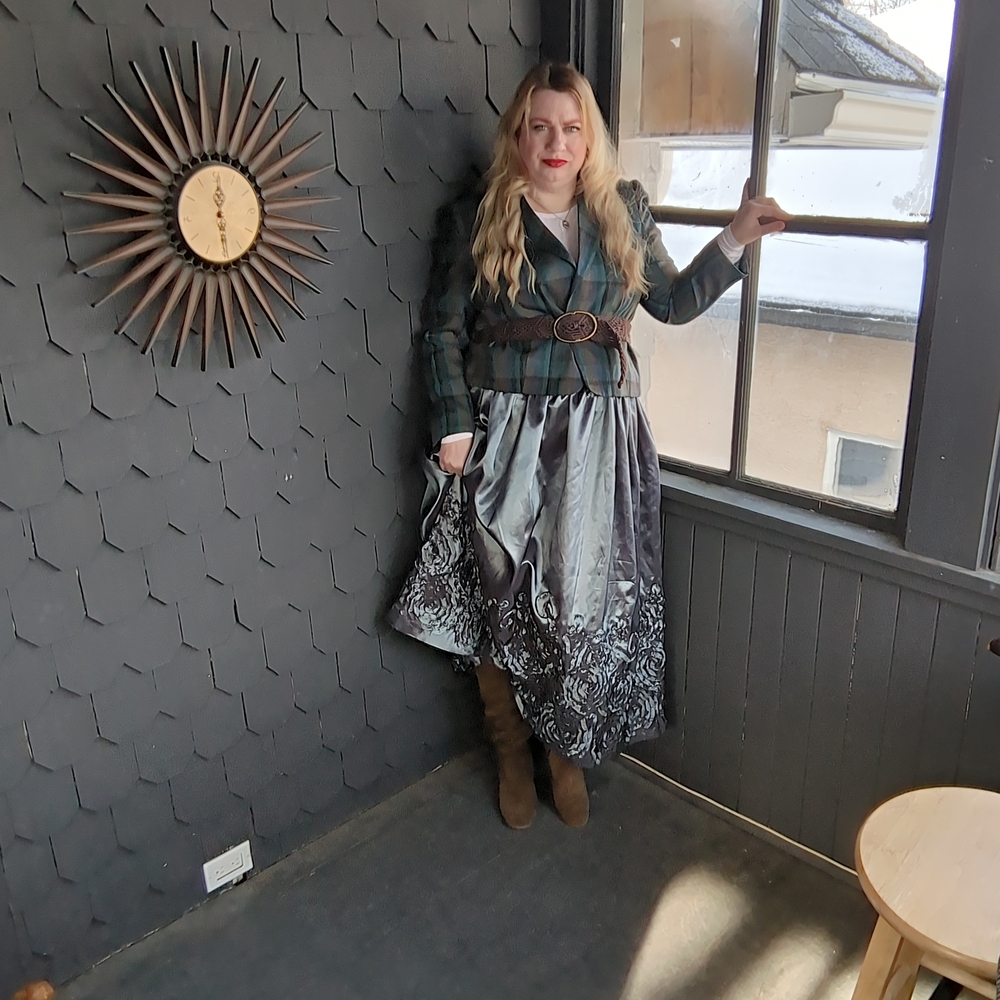 Silver-Gray Taffeta Skirt